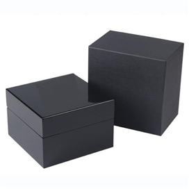 Deluxe Black High Gloss Lacquer Finish Wooden Watch Box